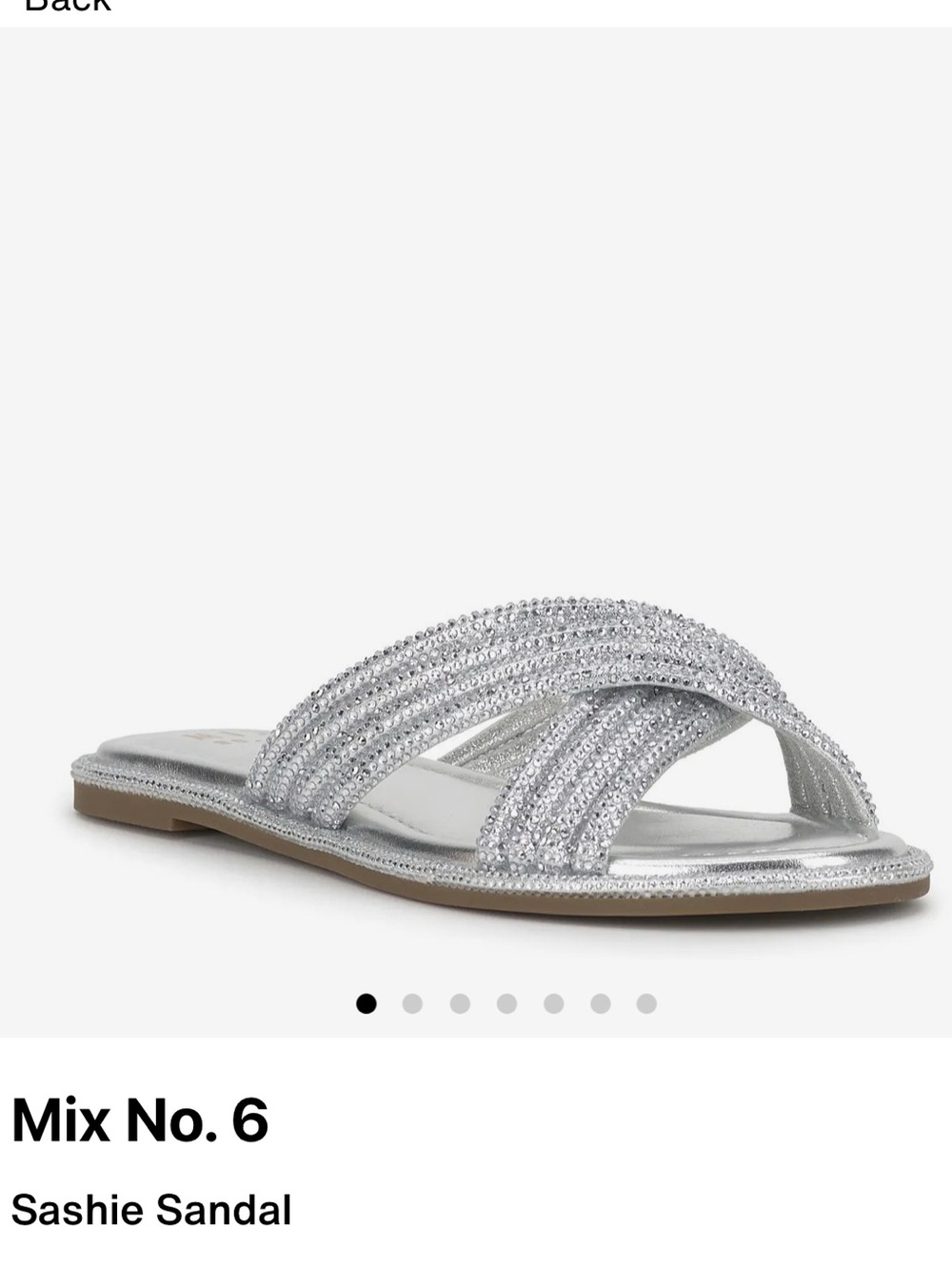 Mix no 6 Silver Sparkly Sashie Sandal Size US 9 Brand new